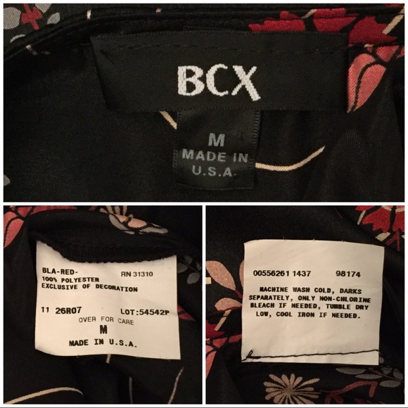 BCX Santiny A-Line Black/Red Floral Dress! - Picture 7 of 7